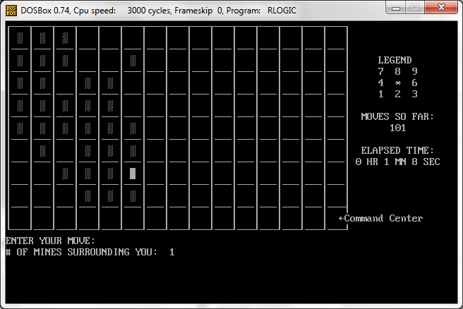 A screenshot from an oldschool game, Relentless Logic.